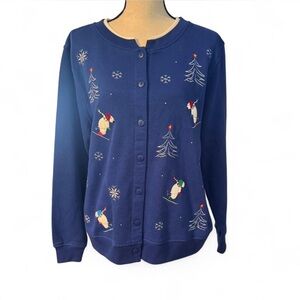 Women's Blue Holiday Sweater
